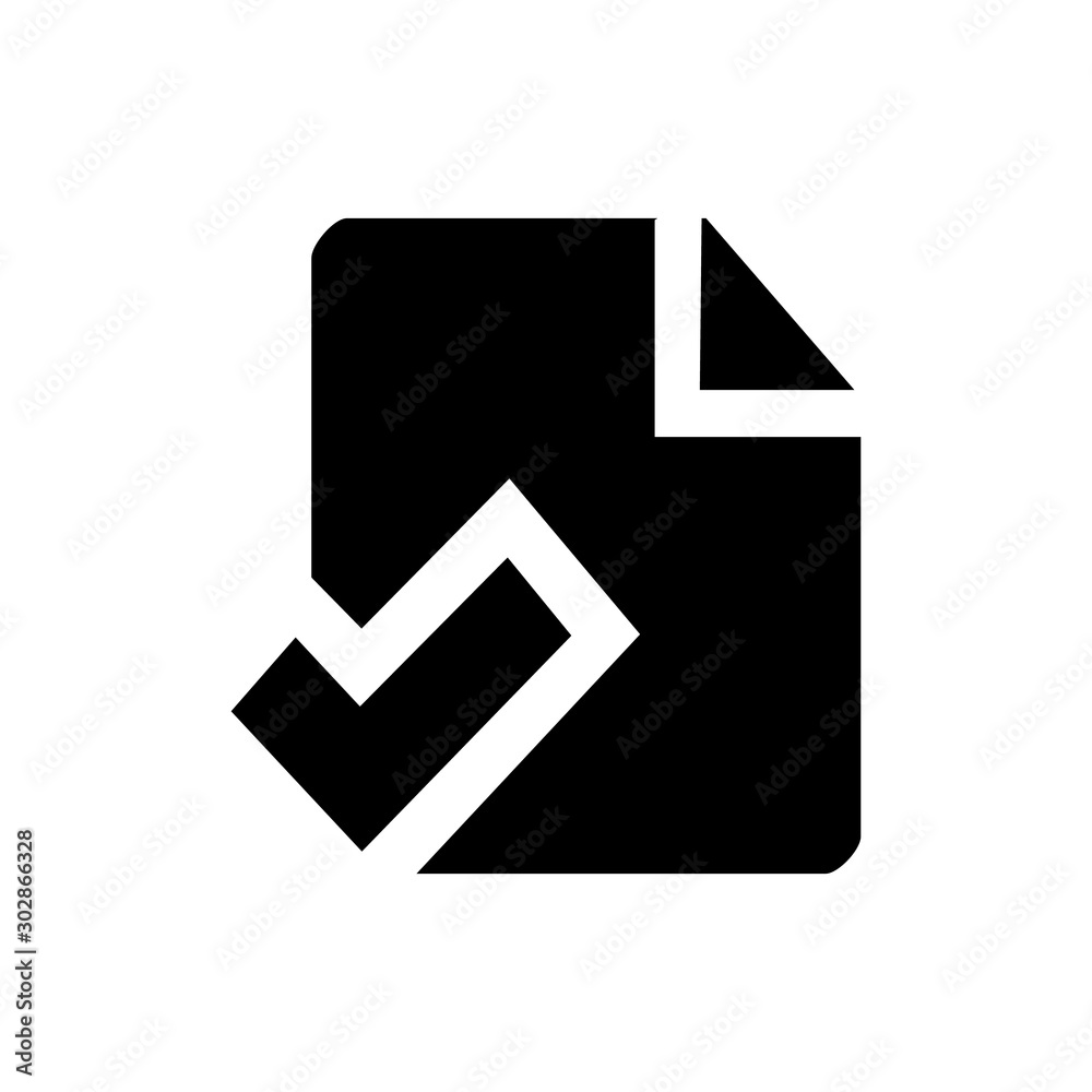 Check list icon vector illustration. One of set web icons. document with check mark symbol. chek mark logo design inspiration Check list icon vector illustration. One of set web icons. document with check mark symbol. chek mark logo design inspiration