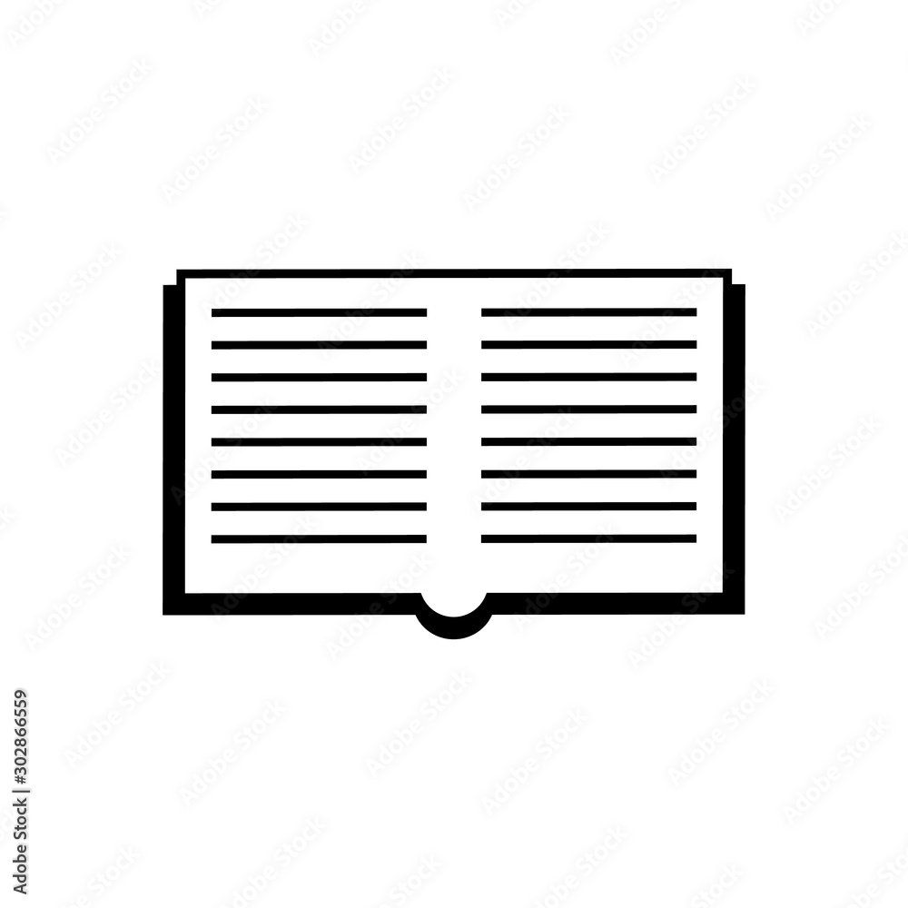 Cool Open book with white pages. Illustration on white Cool Open book with white pages. Illustration on white