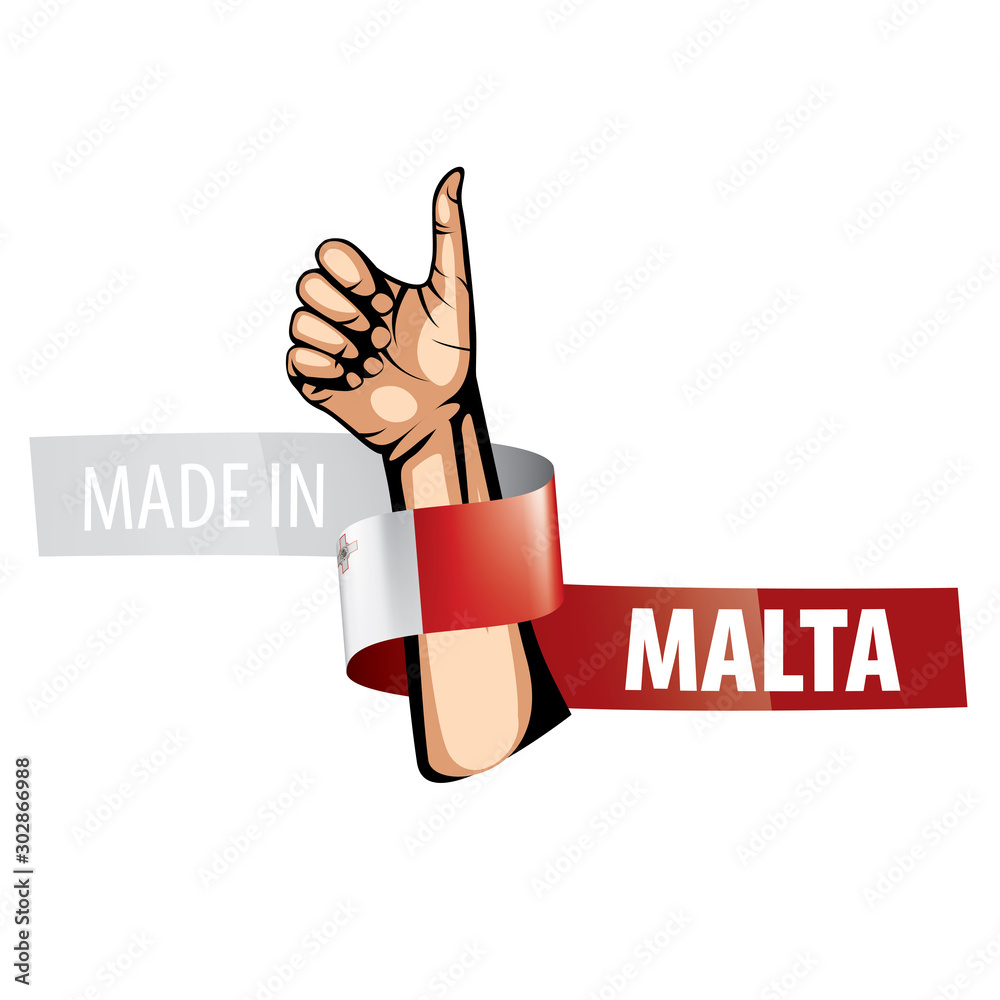 Malta flag, vector illustration on a white background Malta flag, vector illustration on a white background