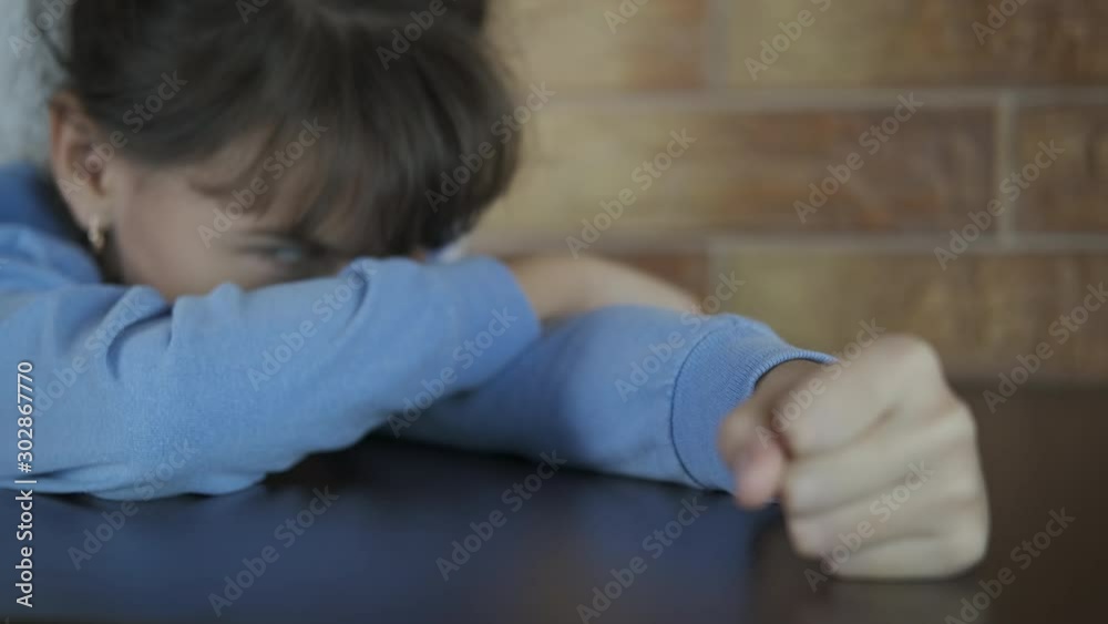 Teen girl in depression