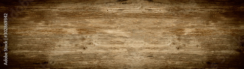 old brown rustic dark brown wooden texture - wood background panorama banner long