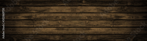 old brown rustic dark brown wooden texture - wood background panorama banner long