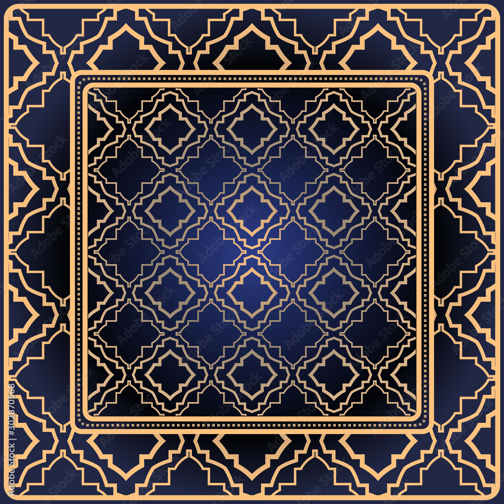 Obraz premium Decorative print with geometric pattern. Vector illustration