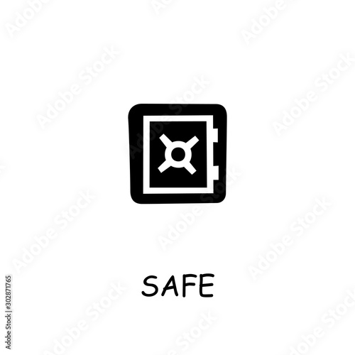 Safe flat vector icon