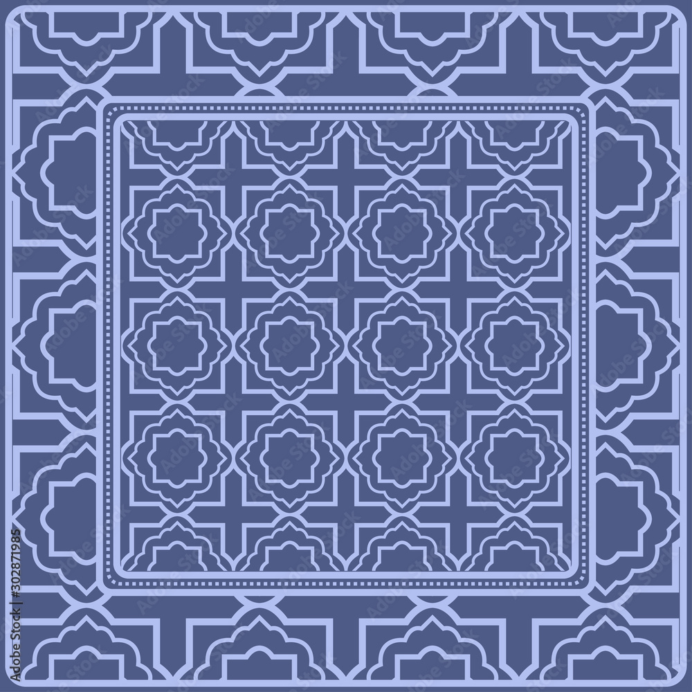 Decorative pattern for fashion print. Sample tablecloth or bandanna design. Vector illustration Decorative pattern for fashion print. Sample tablecloth or bandanna design. Vector illustration