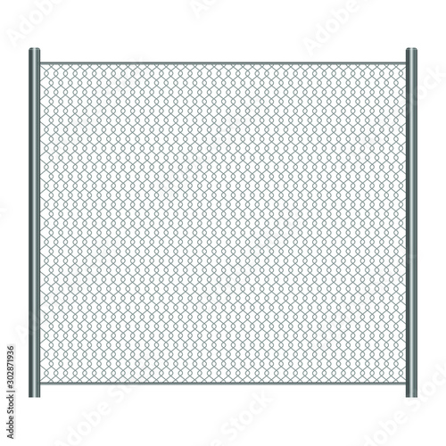 Wire mesh fence vector design illustration isolated on white background
