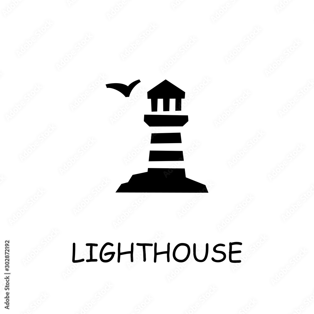 Lighthouse flat vector icon Lighthouse flat vector icon