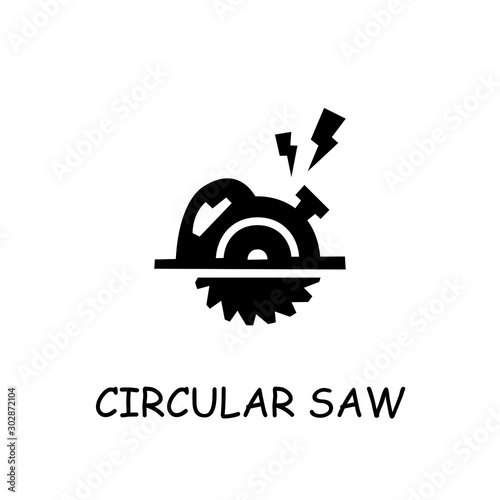 Circular Saw flat vector icon