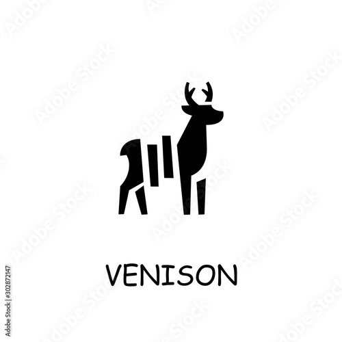 Venison Meat flat vector icon