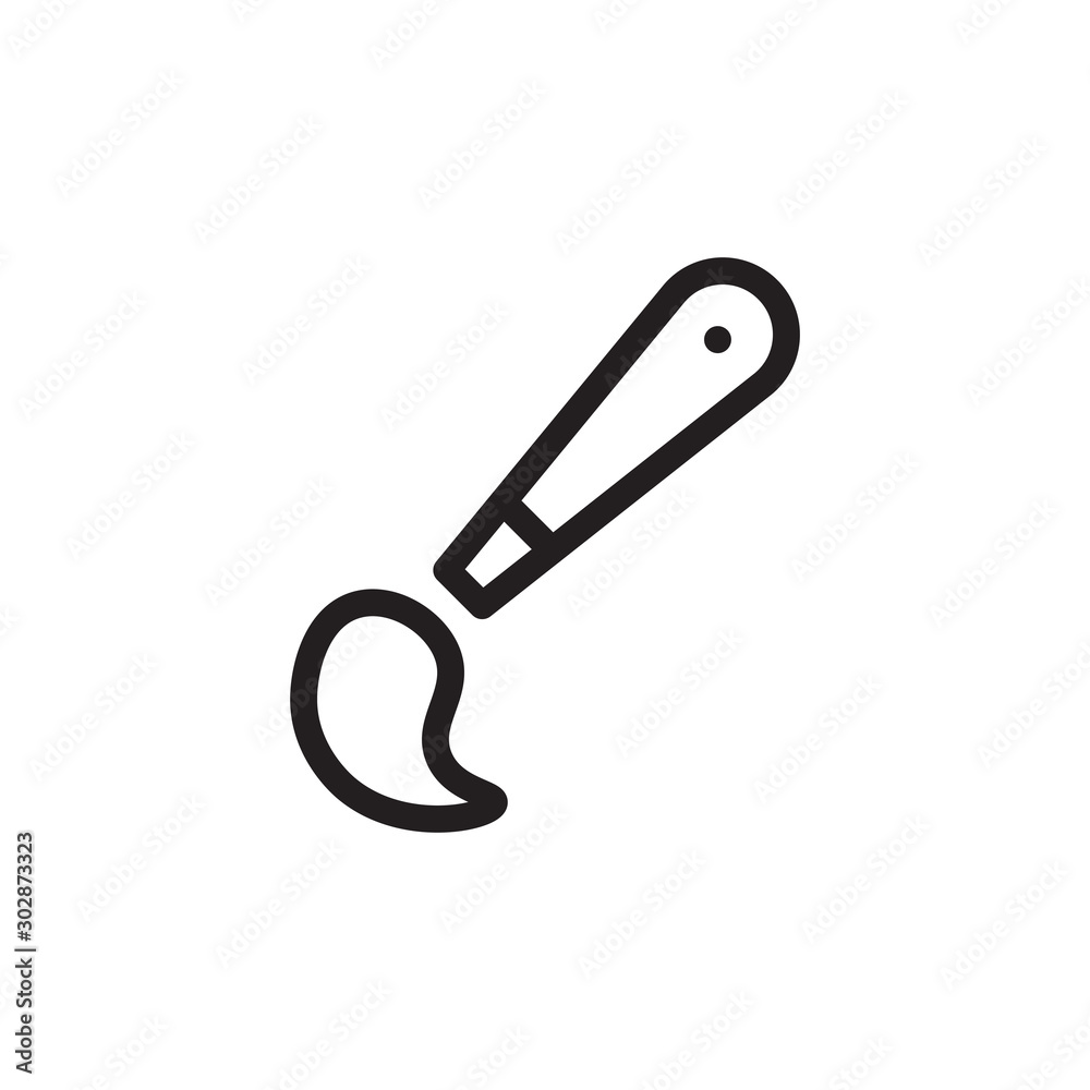 flat line brush paint icon. Logo element illustration. brush paint design. vector eps 10 . brush paint concept. Can be used in web and mobile . thickness can be adjusted flat line brush paint icon. Logo element illustration. brush paint design. vector eps 10 . brush paint concept. Can be used in web and mobile . thickness can be adjusted