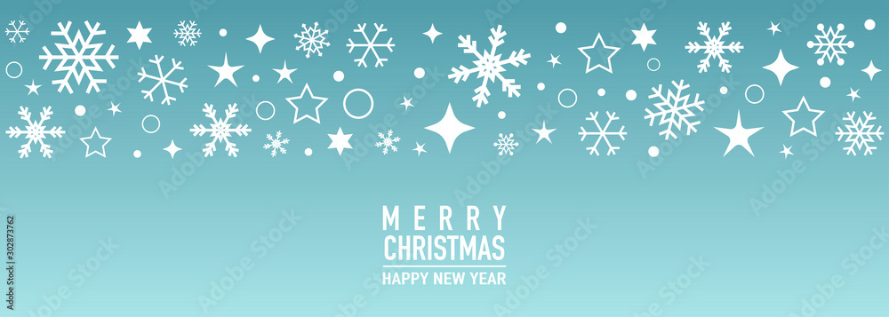 Christmas card with snowflake border vector. Xmas snow flake pattern ...