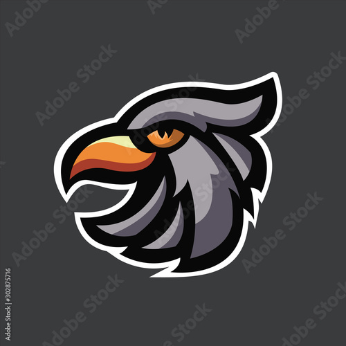 eagle head  esport logo,suitable for  team gaming logo, clothing, and etc.vector esport