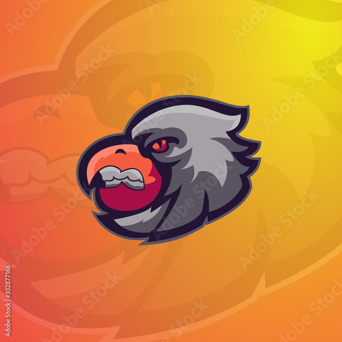 eagle head  esport logo,suitable for  team gaming logo, clothing, and etc.vector esport