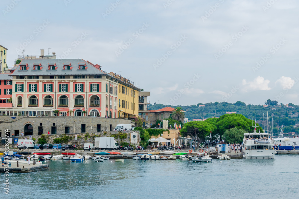 View to the Maritime Consortium Turistico Cinque Terre - Gulf of Poets, Porto Venere, La Spezia, Italy