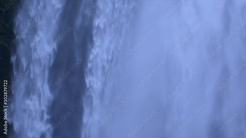 waterfall in Iceland in blue hour waterfall in Iceland in blue hour