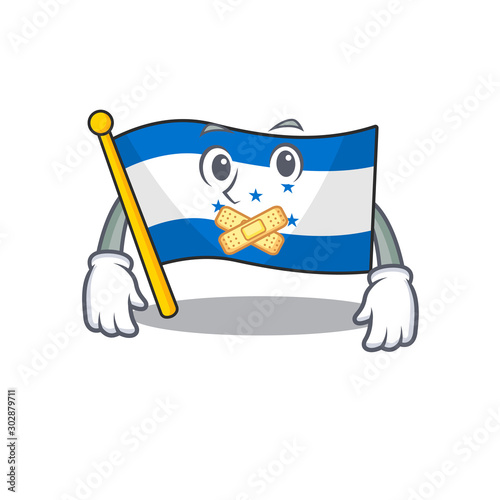 silent cartoon flag honduras in with mascot