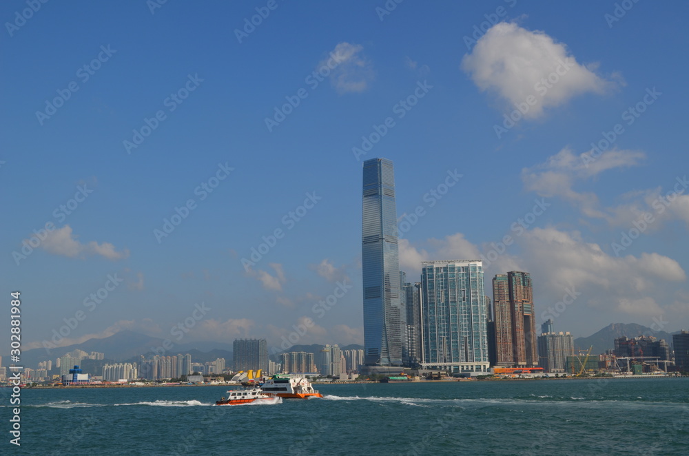 Naklejka premium travel in Hong Kong