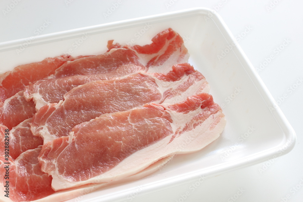 freshness sliced pock on food tray freshness sliced pock on food tray