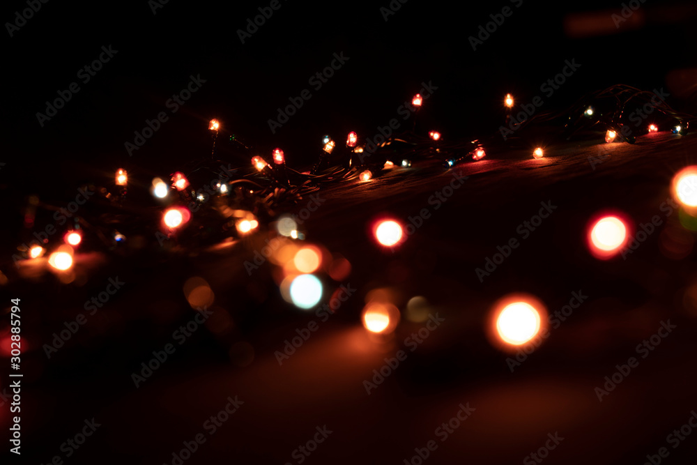 Bright fairy lights. New year holidays is near. Be prepared.