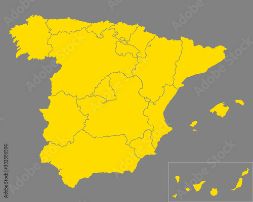 Karte von Spanien
