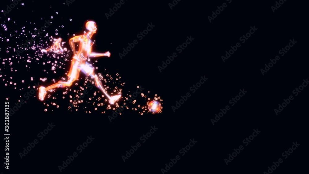 3D motion design of a football game 3D motion design of a football game