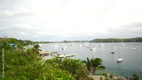 Beautiful 4K Harbourview of Neiafu Vava’u, Kingdom of Tonga, South Pacific. photo