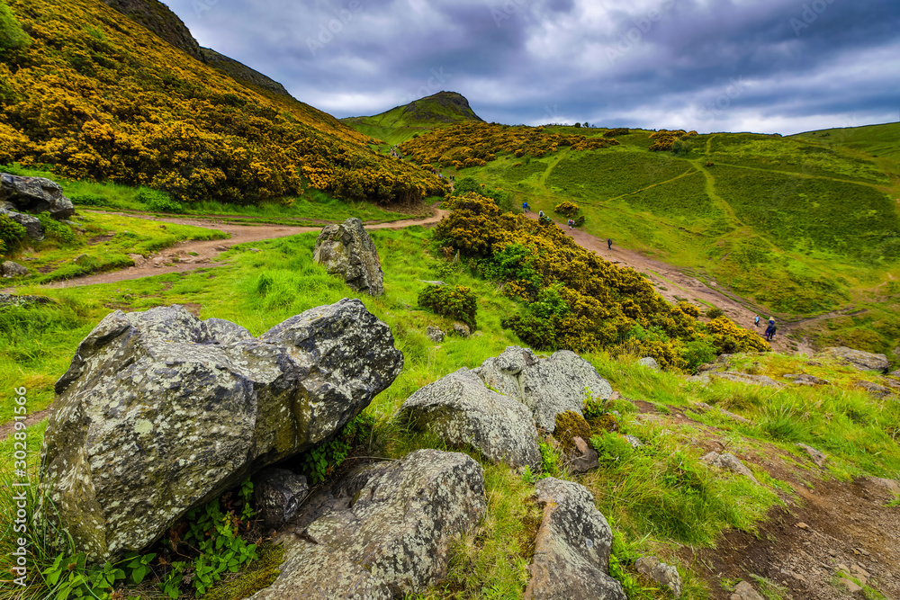 Beautiful scenic landscape of Scotland nature.