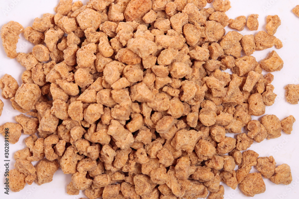 Proteína de soja texturizada fina, deshidratada. Proteína de soja texturizada fina, deshidratada.