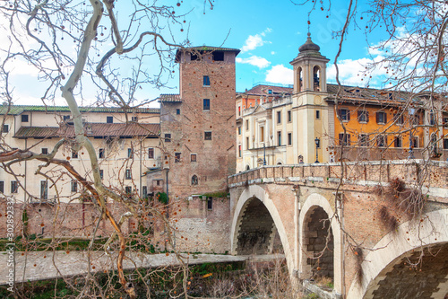 Φωτογραφία view of Ponte Fabricio in Rome