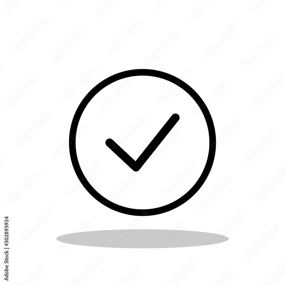 Tick icon in flat style. Check mark symbol for your web site design, logo, app, UI Vector EPS 10. Tick icon in flat style. Check mark symbol for your web site design, logo, app, UI Vector EPS 10.
