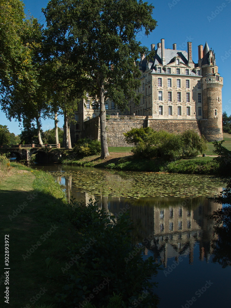 Castle Brissac of the Loire valley in France,Europe