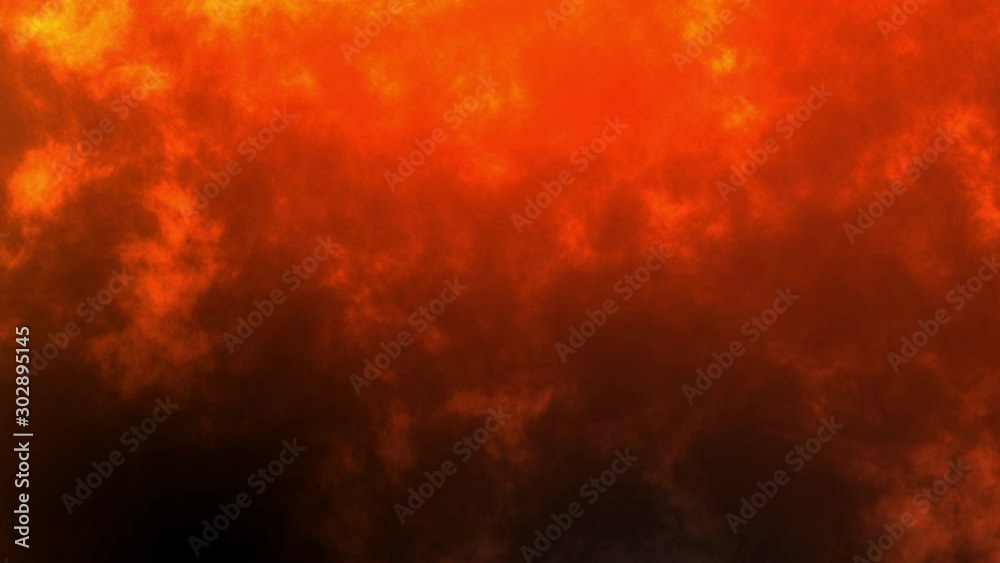 Seamless loop motion red fire waving smoke background - waving noise background concept