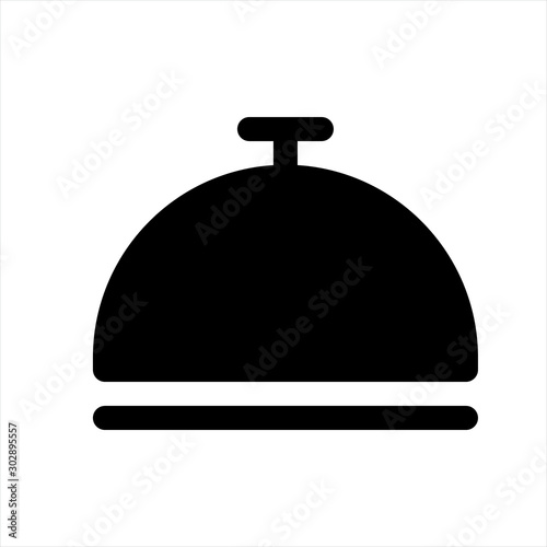Ring bell hotel reception - Vector icon Ring bell hotel reception Icon Vector / Ring bell hotel reception icon / Ring bell hotel reception - Vector icon