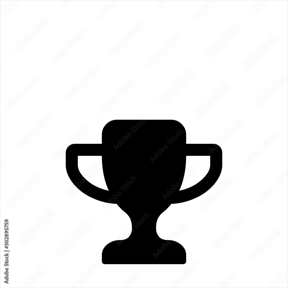 Winner trophy cup icon. Sport competition silhouette symbol. Vector illustration. Winner trophy cup icon. Sport competition silhouette symbol. Vector illustration.