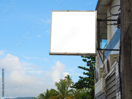 Blank outdoor billboard mock up to add company logo