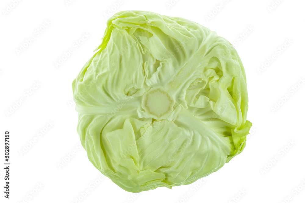 Green Cabbage isolated on white background with clipping path. Green Cabbage isolated on white background with clipping path.