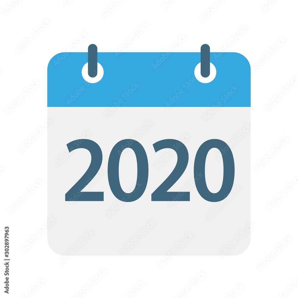 2020 year - Calendar Leaf Icon. Vector illustration 2020 year - Calendar Leaf Icon. Vector illustration