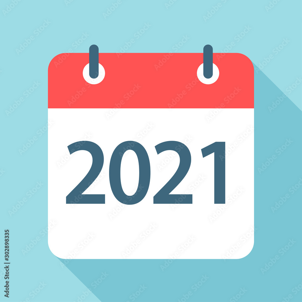 2021 year - Calendar Leaf Icon. Vector illustration 2021 year - Calendar Leaf Icon. Vector illustration