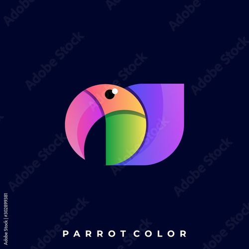 Bird Colorful Illustration Vector Template
