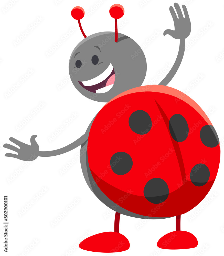 Obraz premium funny ladybug insect comic animal character