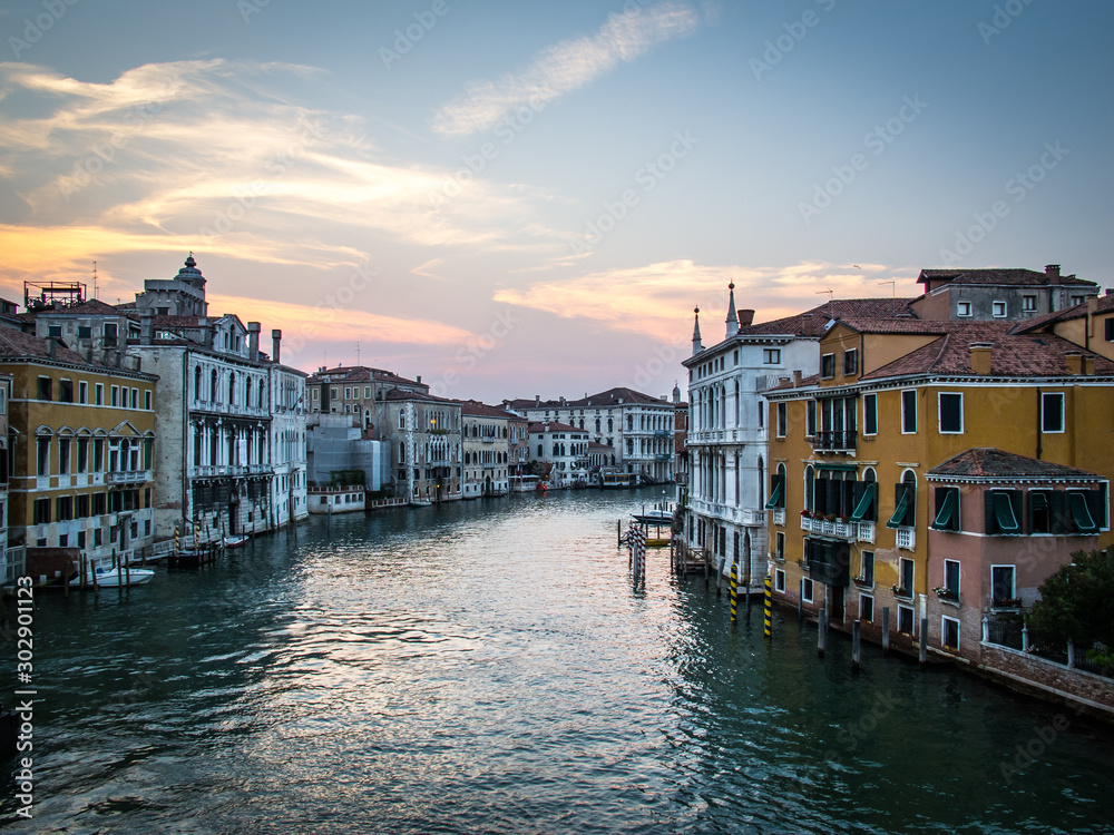 Grand Canal at Sunset in Venice Italy
