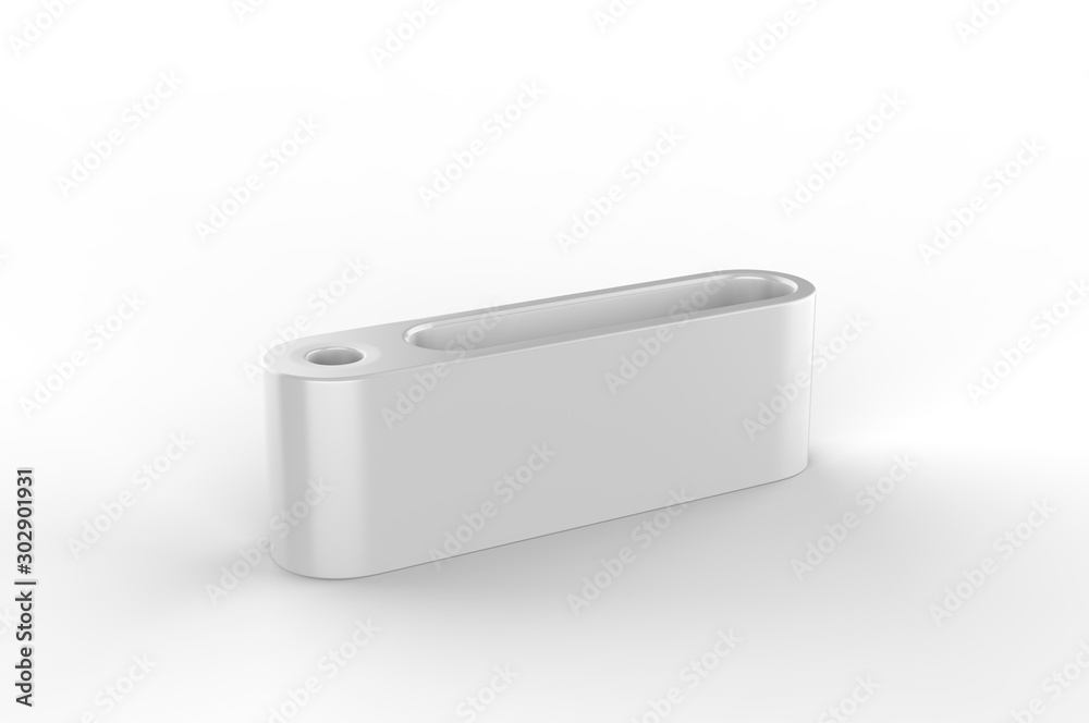 Blank Business Card and Pen Holder Clock, 3d render illustration. Blank Business Card and Pen Holder Clock, 3d render illustration.
