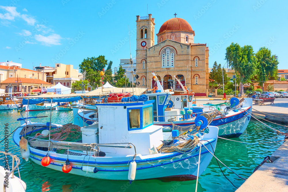 Waterfront in Aegina town