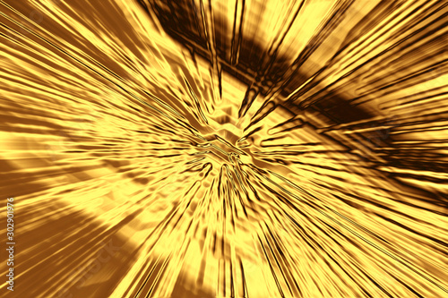 Gold ray background and glowing beam texture  page.