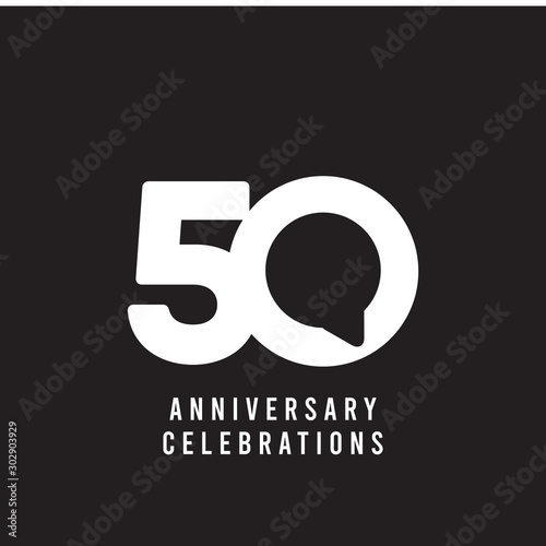 50 Years Anniversary Celebrations Vector Template Design Illustration