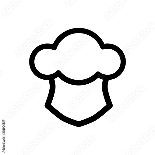 kitchen hat icon, Cooking line icon