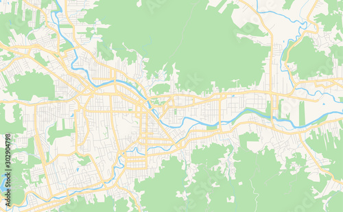 Printable street map of Jaragua do Sul, Brazil photo