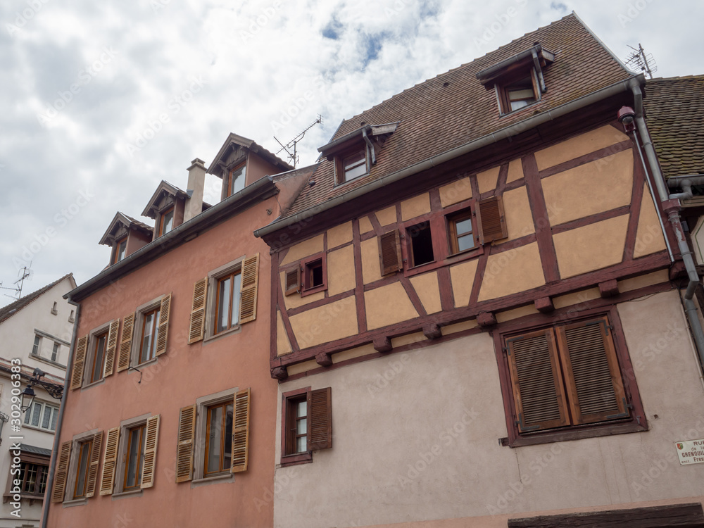 Naklejka premium Architecture and residential buildings of the old city, Colmar