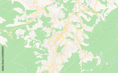 Printable street map of Teresopolis, Brazil
