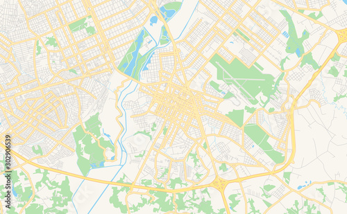 Printable street map of Sao Jose dos Pinhais, Brazil